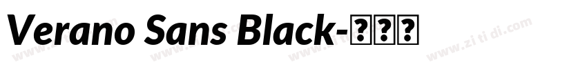 Verano Sans Black字体转换